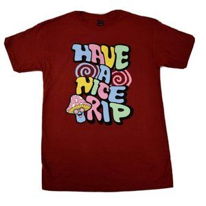 Mens Have A Nice Trip Mushroom Graphic Funny Tee Shirt New M